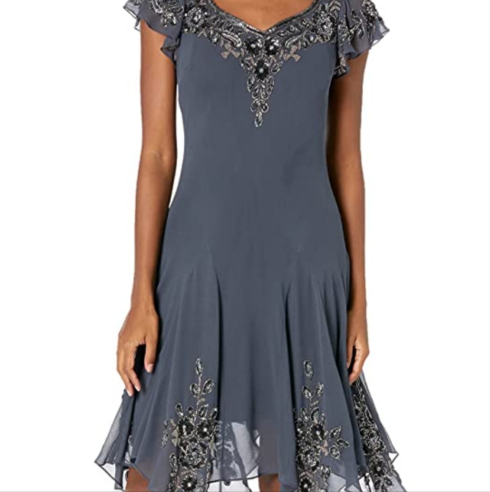 Sequined Gray Cocktail dress